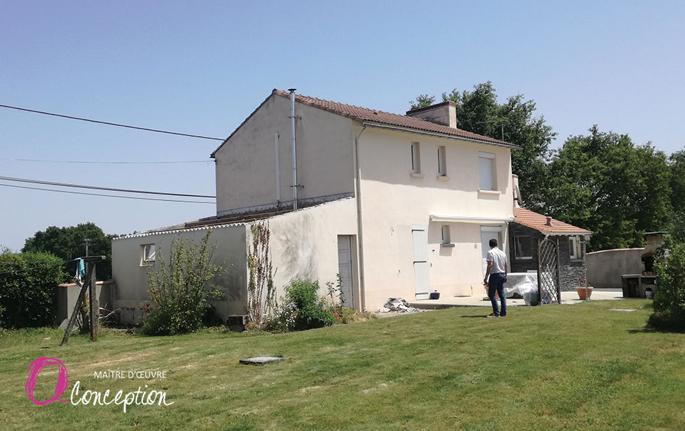 agrandissement maison toit terrasse vendee la roche sur yon