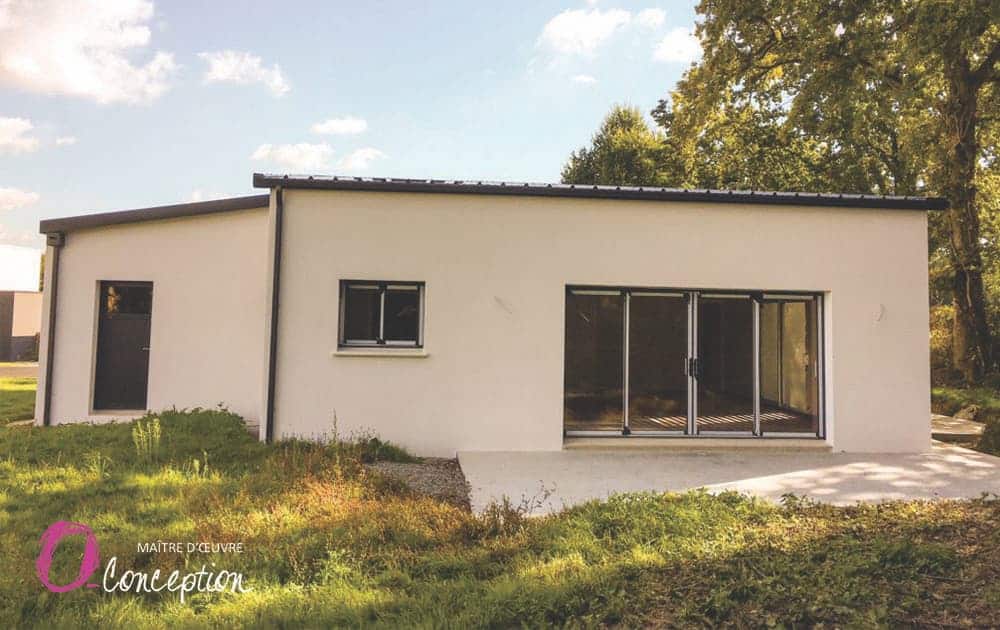 Maison moderne avec toits monopentes acier en Vendée