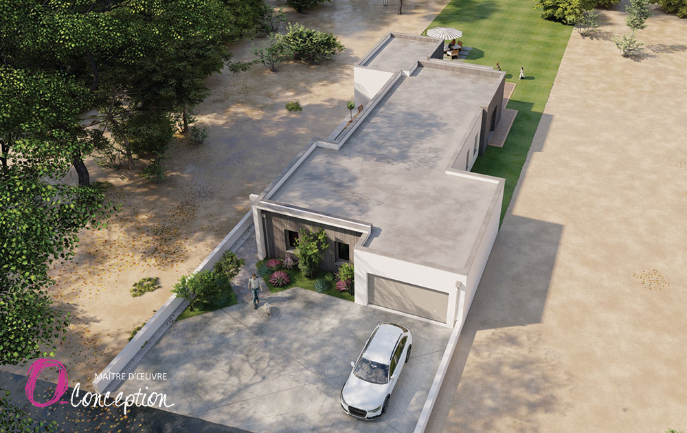 Constructeur de maison moderne à toits terrasse Vendée les sables olonne