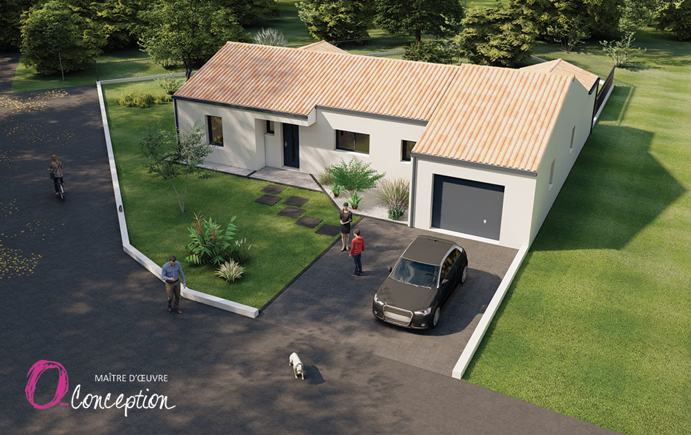 maison traditionnelle toit tuiles construction la roche sur yon vendee