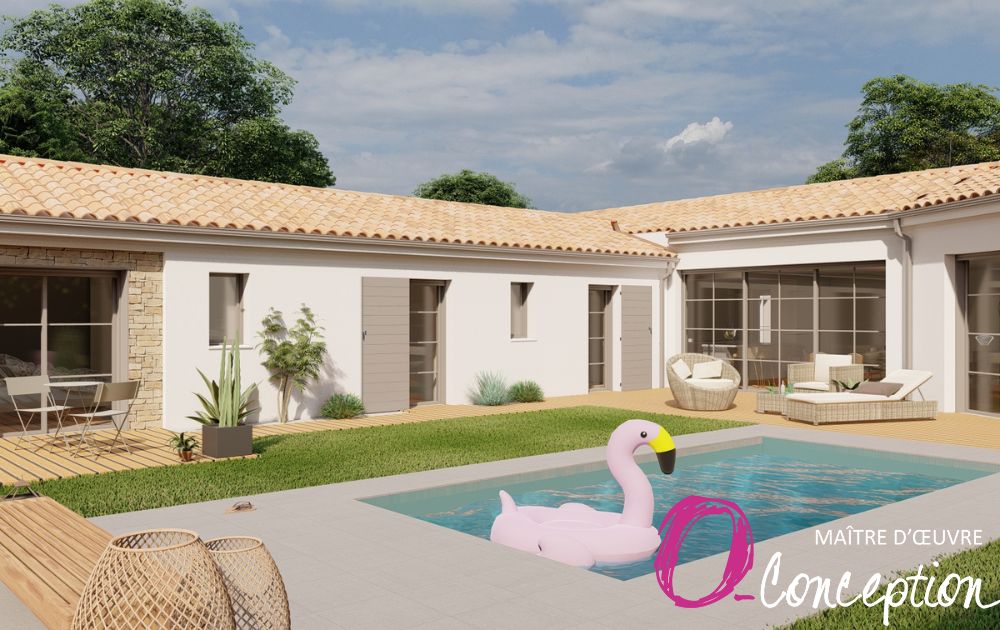 Construction d'une maison neuve près des Sables d'Olonne. Maison typiquement vendéenne.