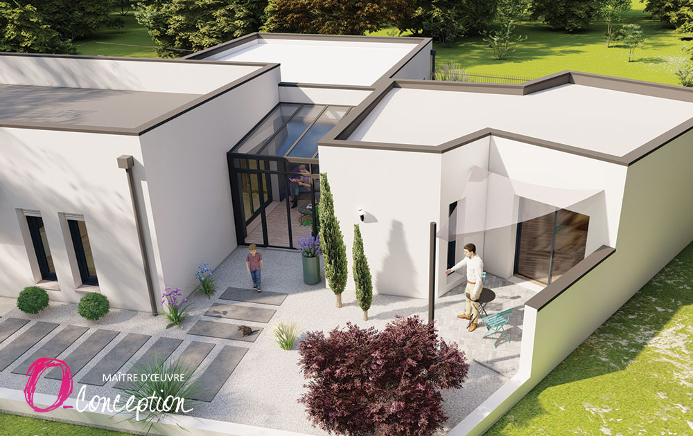 Extension d'une maison avec la création de 2 chambres supplémentaires, une salle de bain et un espace détente