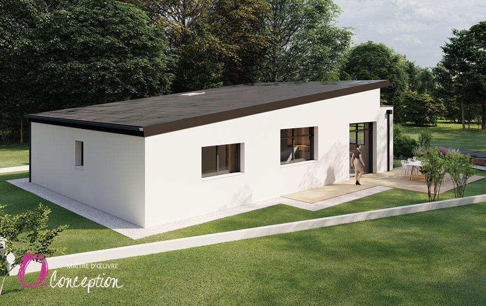 Construction maison neuve ultra contemporaine : toits plats et monopentes