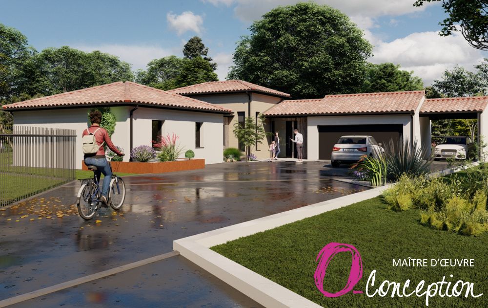 Façade maison typiquement vendéenne avec toits tuiles